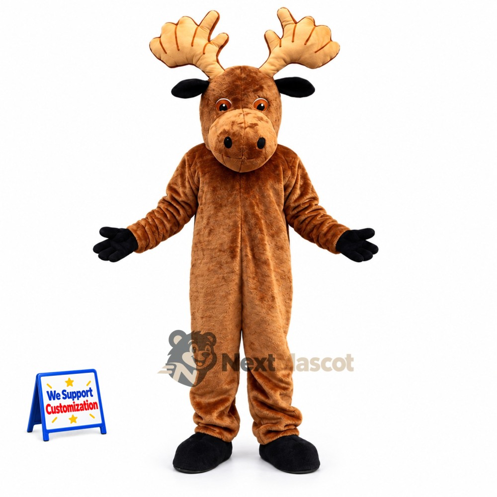 Moose Mascot Costume - Brown for School Events Moose Mascot Costume - Brown for School Events