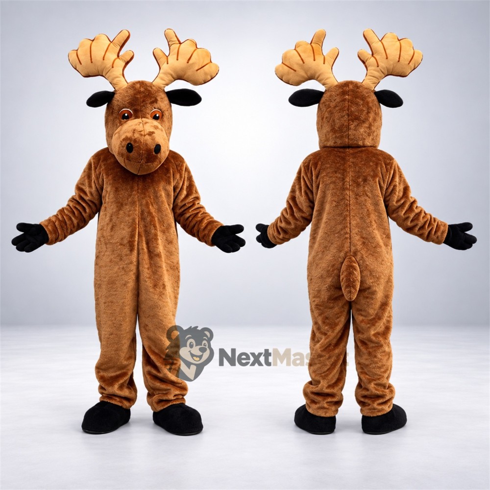 Moose Mascot Costume - Brown for School Events Moose Mascot Costume - Brown for School Events