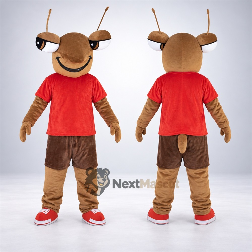 Ant Mascot Costume - Red Shirt Ant Mascot Costume - Red Shirt