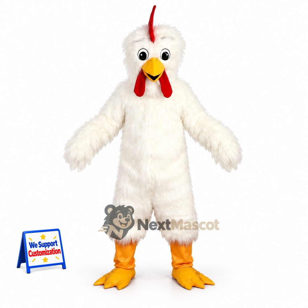 Rooster Mascot Costume - White for Parades Rooster Mascot Costume - White for Parades