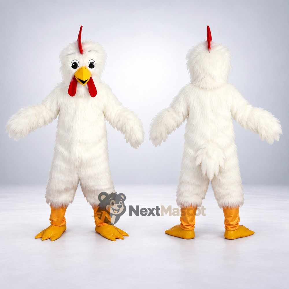 Rooster Mascot Costume - White for Parades Rooster Mascot Costume - White for Parades