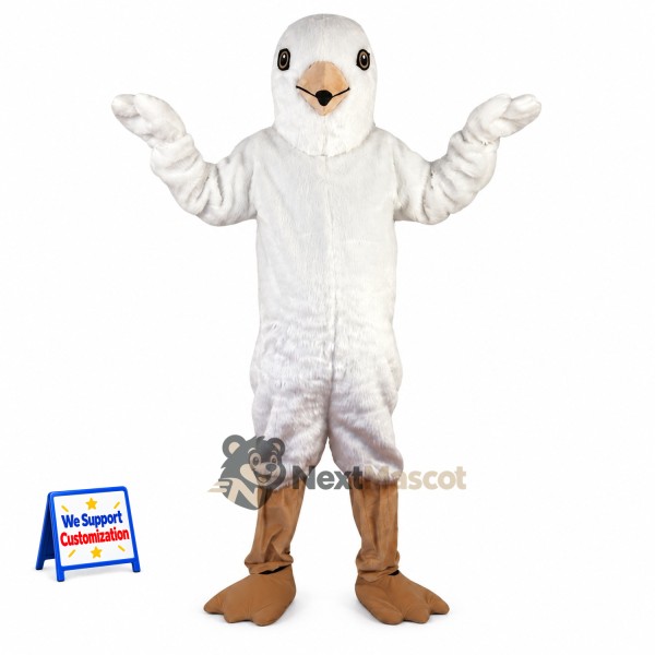 Bird Mascot Costume - White