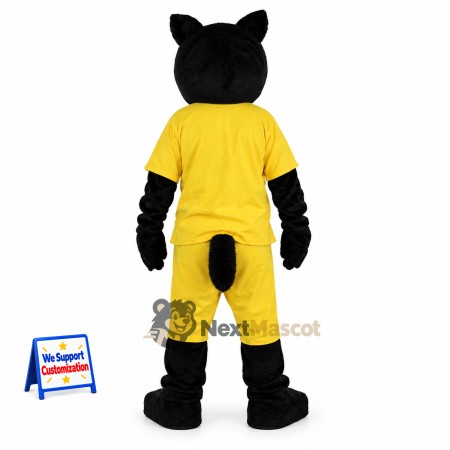 Panther Mascot Costume - Yellow Uniform Panther Mascot Costume - Yellow Uniform