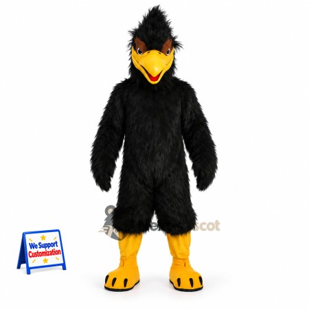 Bird Mascot Costume - Black for School Events Bird Mascot Costume - Black for School Events