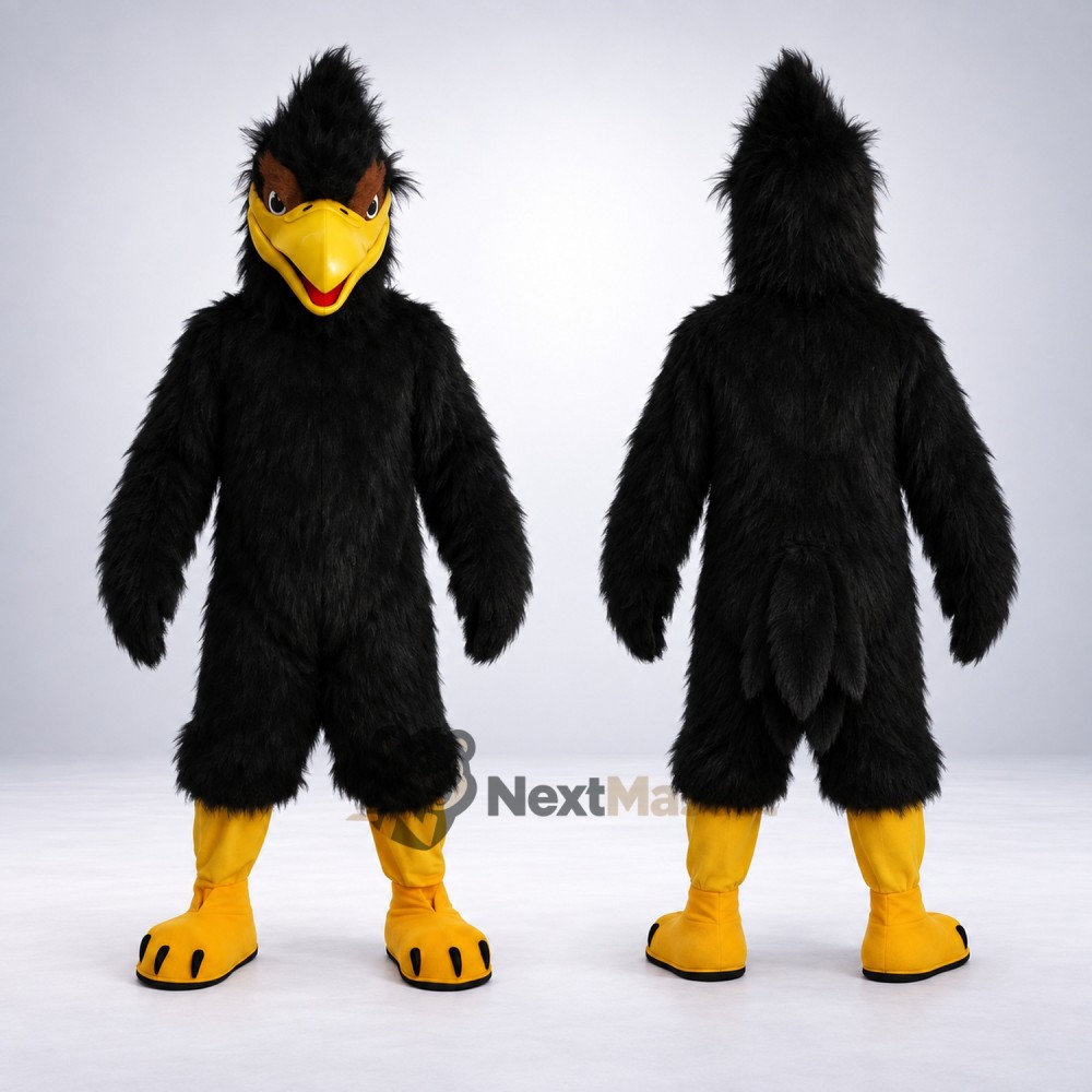 Bird Mascot Costume - Black for School Events Bird Mascot Costume - Black for School Events