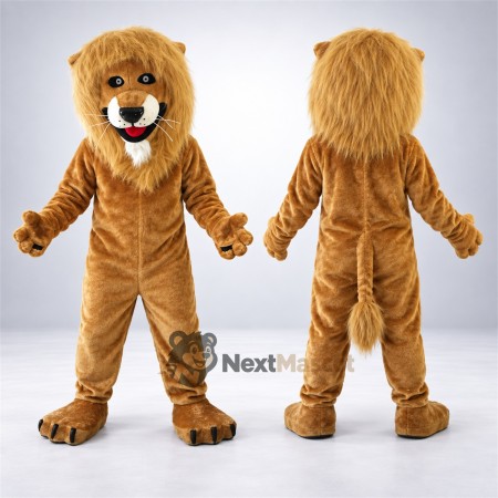 Lion Mascot Costume - Brown for School Events Lion Mascot Costume - Brown for School Events