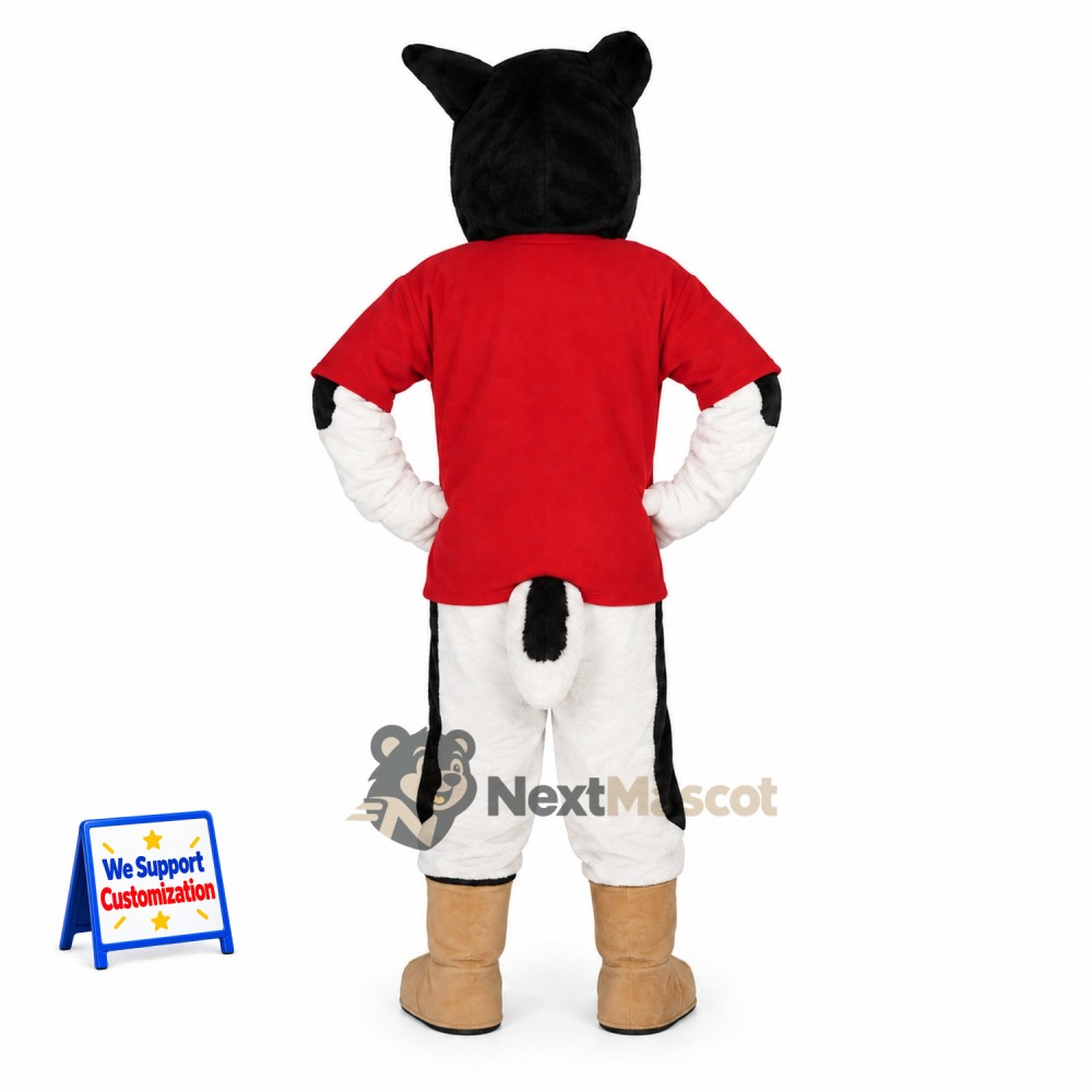 Husky Mascot Costume - Red Shirt Husky Mascot Costume - Red Shirt
