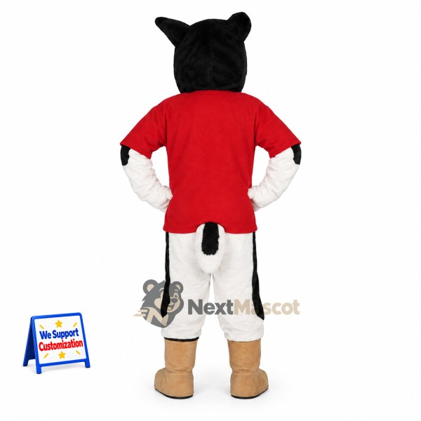 Husky Mascot Costume - Red Shirt Husky Mascot Costume - Red Shirt