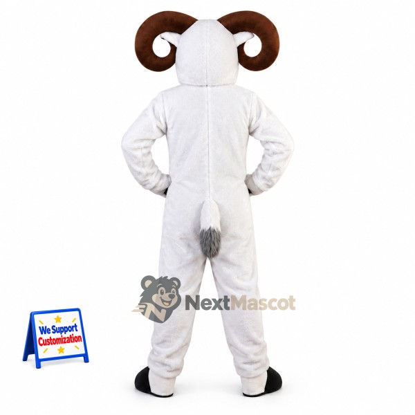 Ram Mascot Costume - White for Parades Ram Mascot Costume - White for Parades
