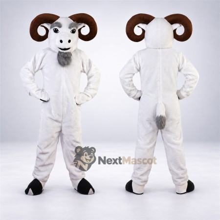 Ram Mascot Costume - White for Parades
