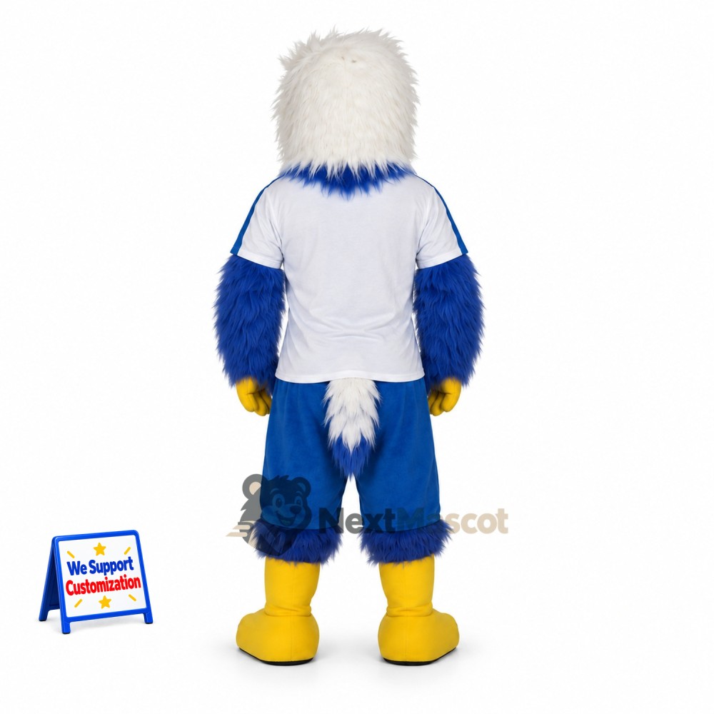 Eagle Mascot Costume - Blue, White Shirt for Birthday Parties Eagle Mascot Costume - Blue, White Shirt for Birthday Parties