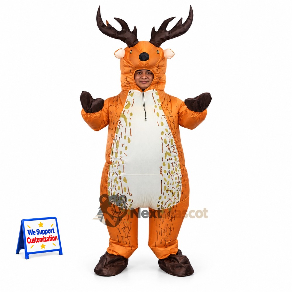 Deer Mascot Costume - Brown for School Events Deer Mascot Costume - Brown for School Events