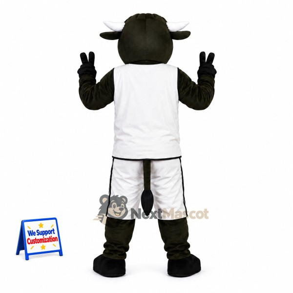 Bull Mascot Costume - White Uniform for Parades