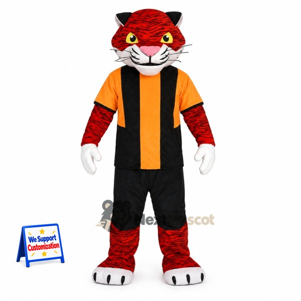 Tiger Mascot Costume - Striped Shirt