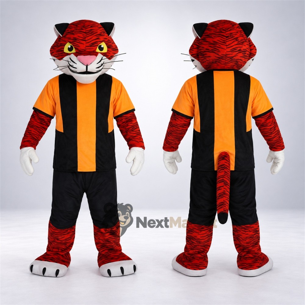 Tiger Mascot Costume - Striped Shirt Tiger Mascot Costume - Striped Shirt