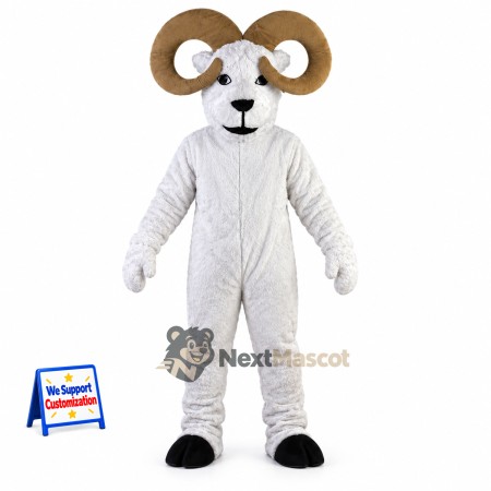 Ram Mascot Costume - White for School Events