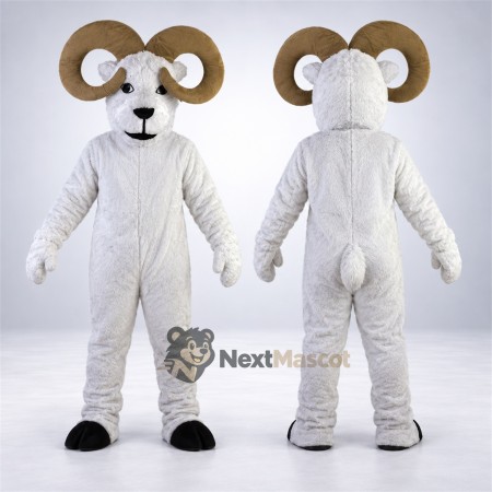 Ram Mascot Costume - White for School Events