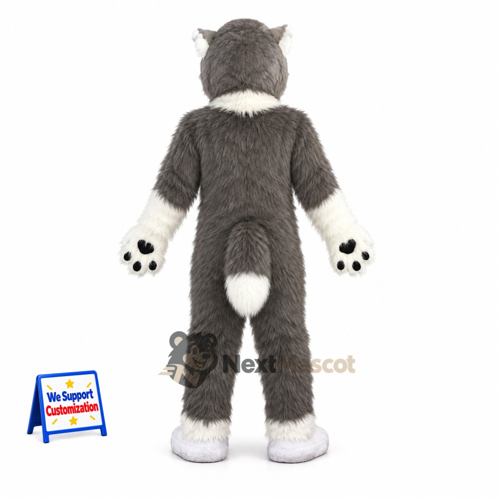 Wolf Mascot Costume - Gray for Promotions Wolf Mascot Costume - Gray for Promotions