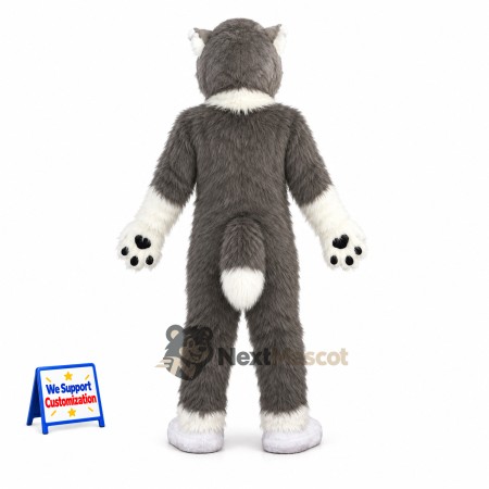Wolf Mascot Costume - Gray for Promotions Wolf Mascot Costume - Gray for Promotions