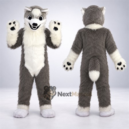 Wolf Mascot Costume - Gray for Promotions Wolf Mascot Costume - Gray for Promotions