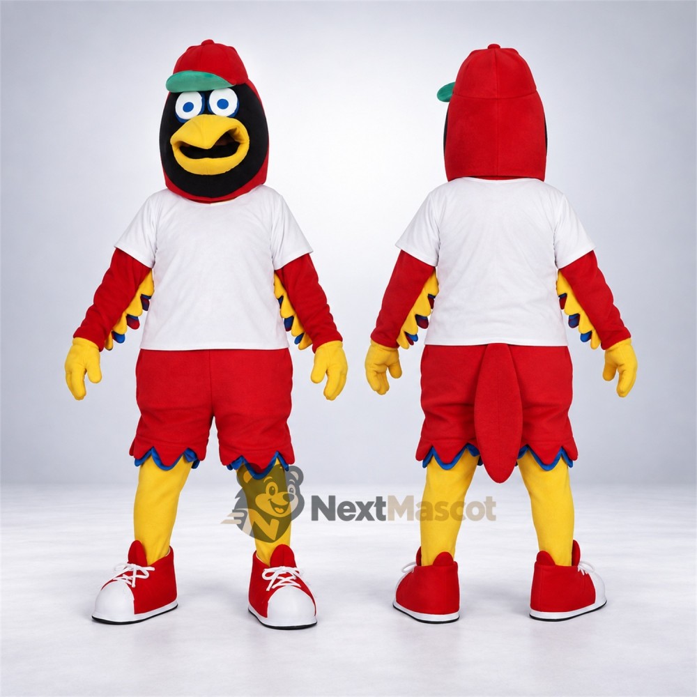 Bird Mascot Costume - Red for School Events Bird Mascot Costume - Red for School Events