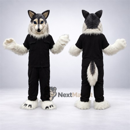 Wolf Mascot Costume - Black Uniform Wolf Mascot Costume - Black Uniform