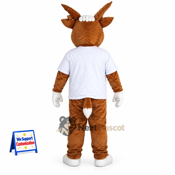 Goat Mascot Costume - Brown, White Shirt Goat Mascot Costume - Brown, White Shirt