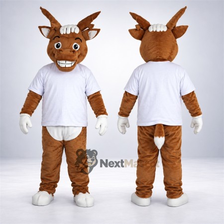 Goat Mascot Costume - Brown, White Shirt Goat Mascot Costume - Brown, White Shirt
