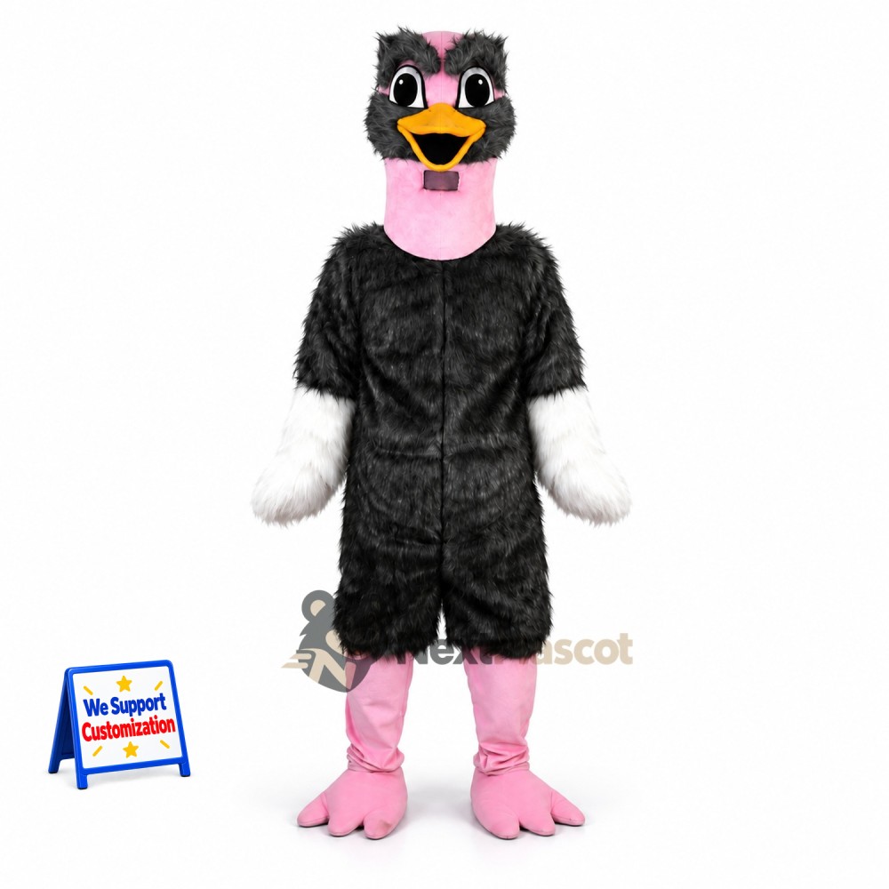 Ostrich Mascot Costume - Black Ostrich Mascot Costume - Black