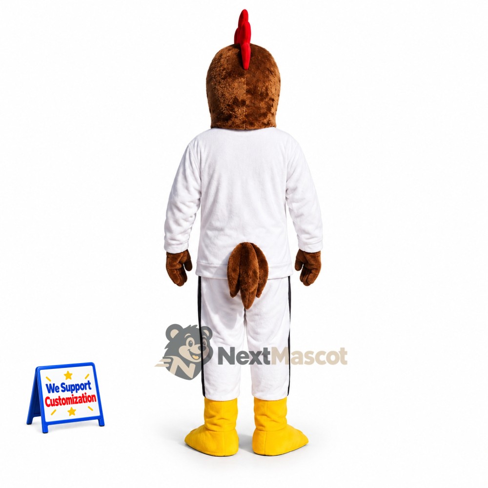 Rooster Mascot Costume - White Uniform for Parades
