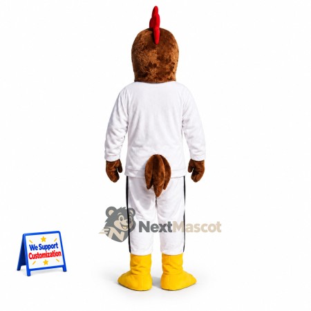 Rooster Mascot Costume - White Uniform for Parades