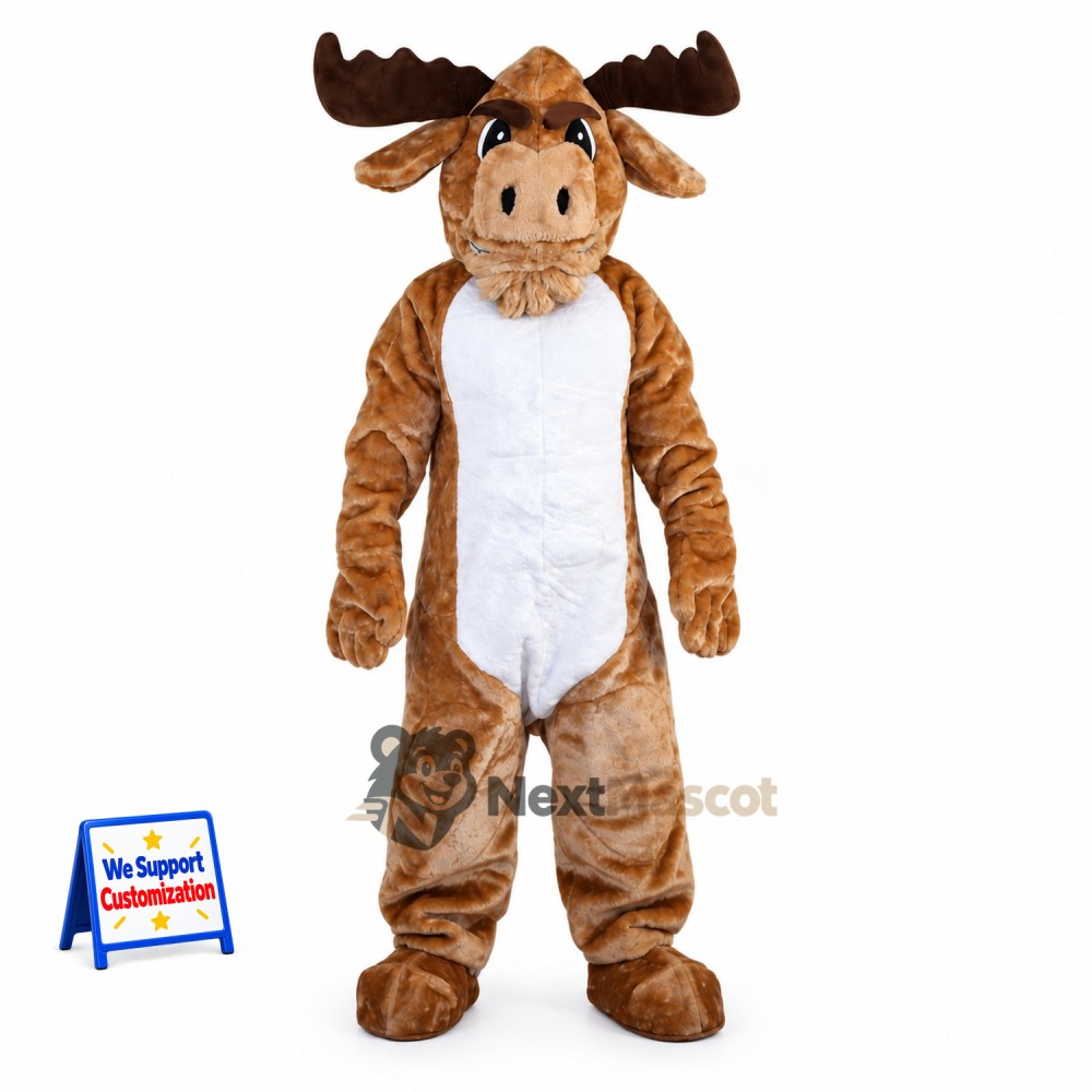 Moose Mascot Costume - Brown for Community Events Moose Mascot Costume - Brown for Community Events