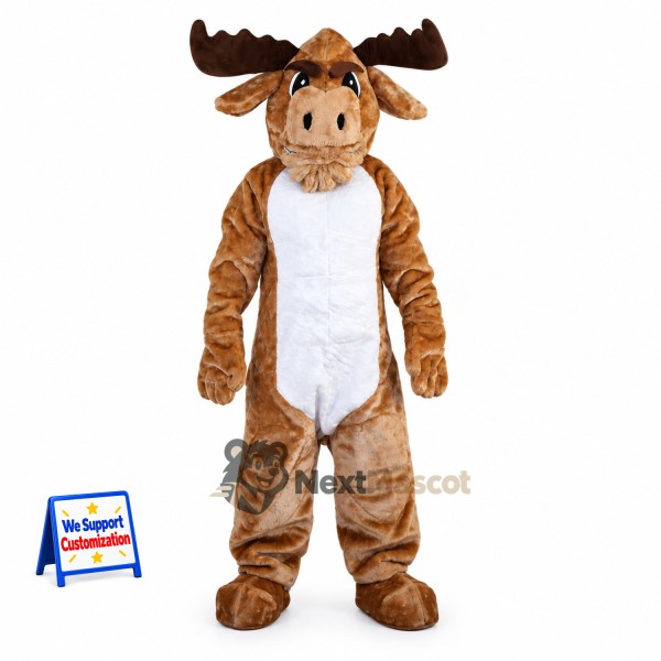Moose Mascot Costume - Brown for Community Events