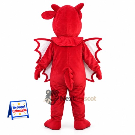 Dragon Mascot Costume - Red Dragon Mascot Costume - Red