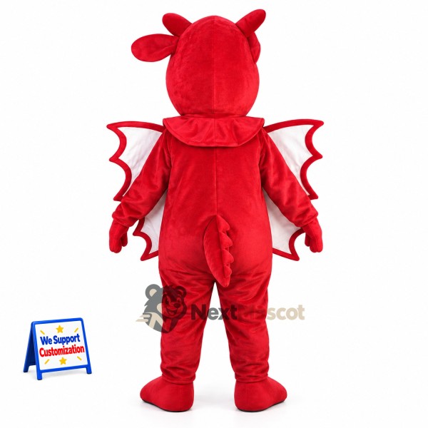 Dragon Mascot Costume - Red Dragon Mascot Costume - Red