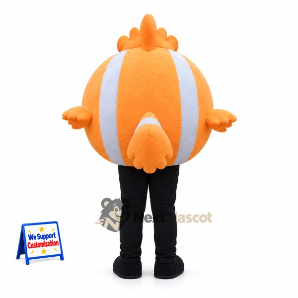 Clownfish Mascot Costume - Orange Clownfish Mascot Costume - Orange
