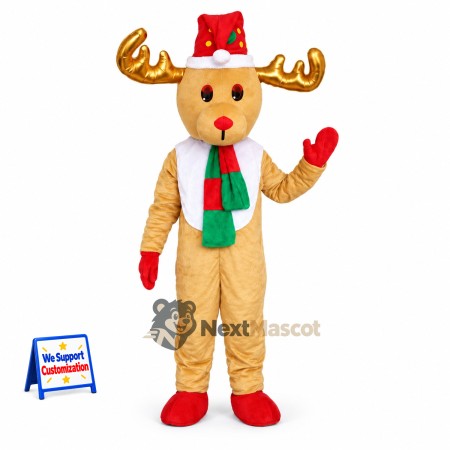 Reindeer Mascot Costume - Christmas Theme for Christmas Events Reindeer Mascot Costume - Christmas Theme for Christmas Events