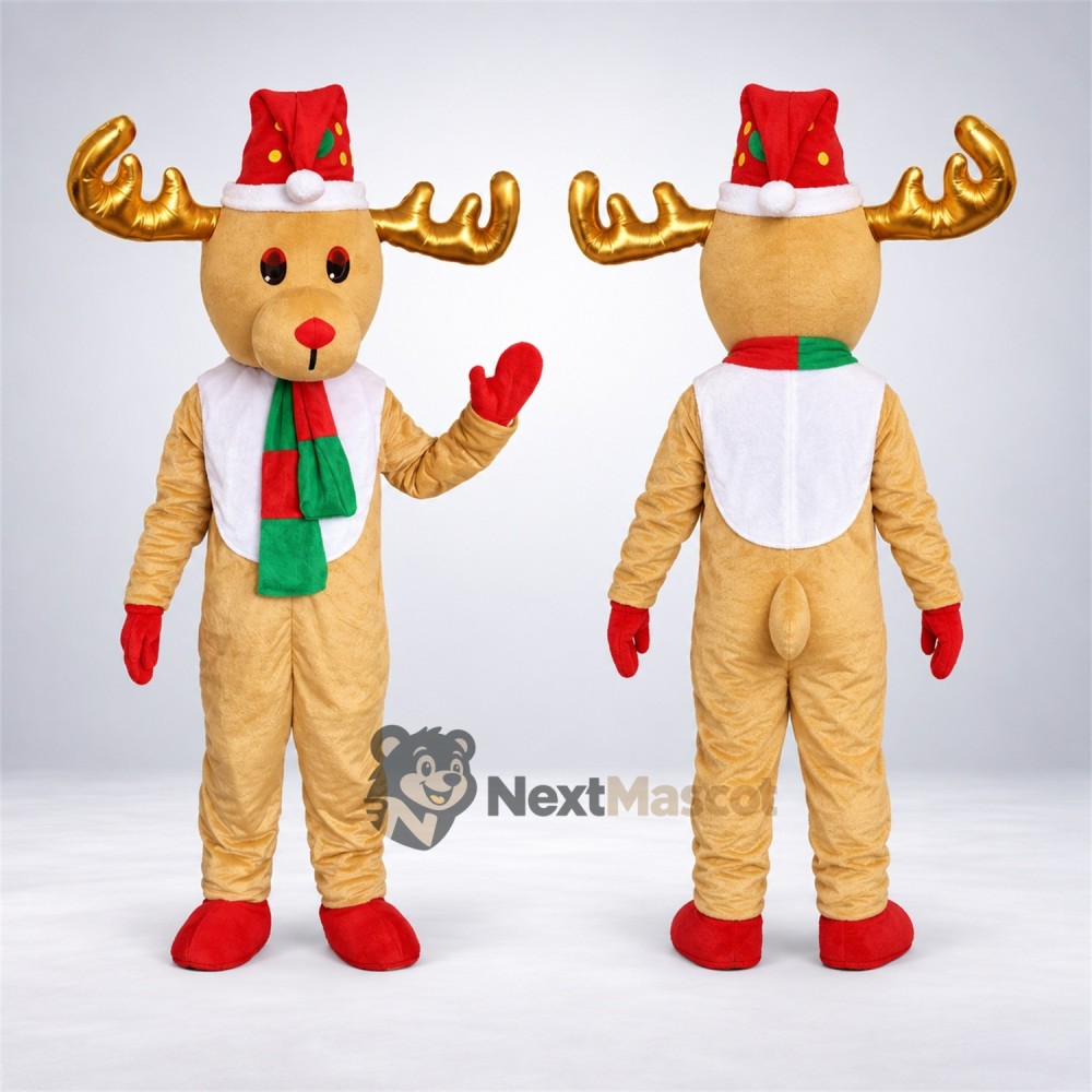 Reindeer Mascot Costume - Christmas Theme for Christmas Events Reindeer Mascot Costume - Christmas Theme for Christmas Events