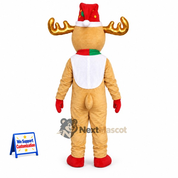 Reindeer Mascot Costume - Christmas Theme for Christmas Events Reindeer Mascot Costume - Christmas Theme for Christmas Events