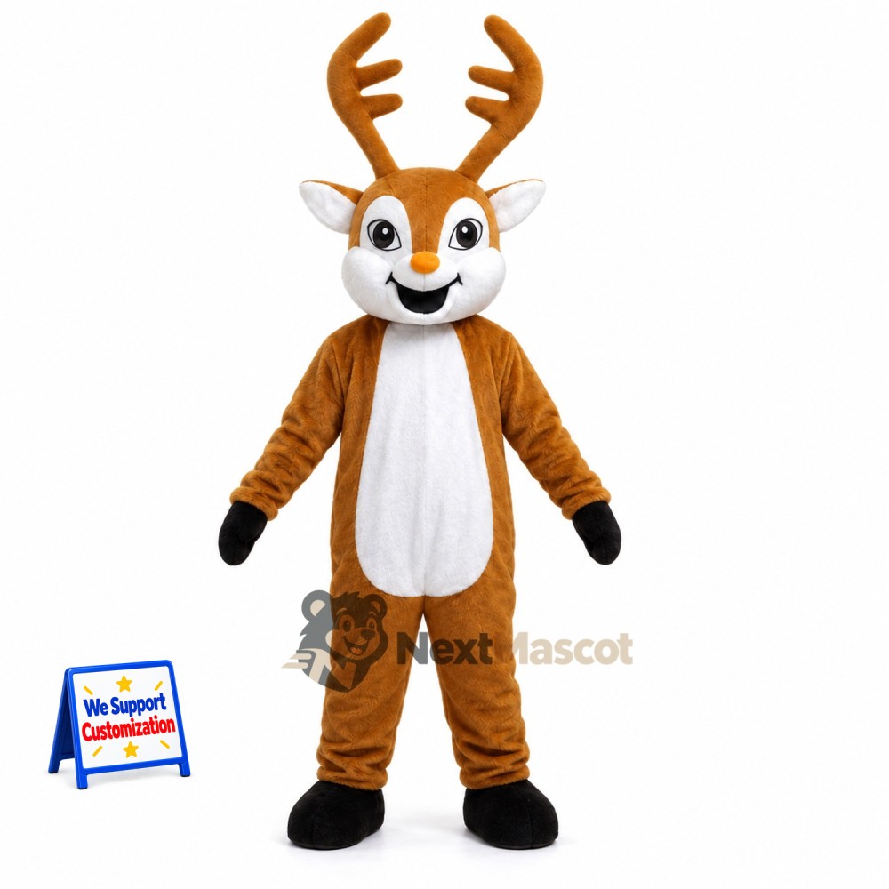 Deer Mascot Costume - Brown for Festivals Deer Mascot Costume - Brown for Festivals