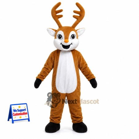 Deer Mascot Costume - Brown for Festivals Deer Mascot Costume - Brown for Festivals