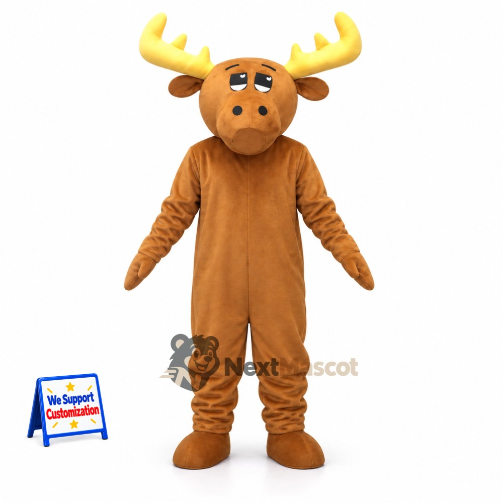 Moose Mascot Costume - Brown for Festivals Moose Mascot Costume - Brown for Festivals