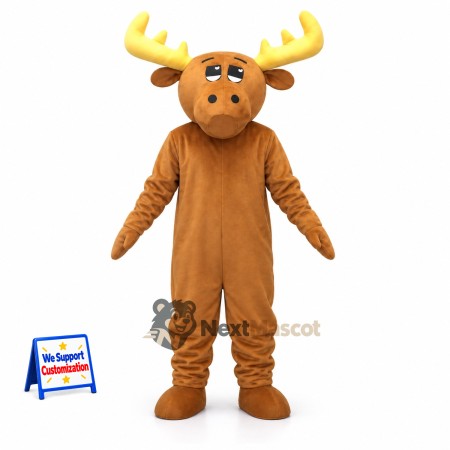 Moose Mascot Costume - Brown for Festivals Moose Mascot Costume - Brown for Festivals