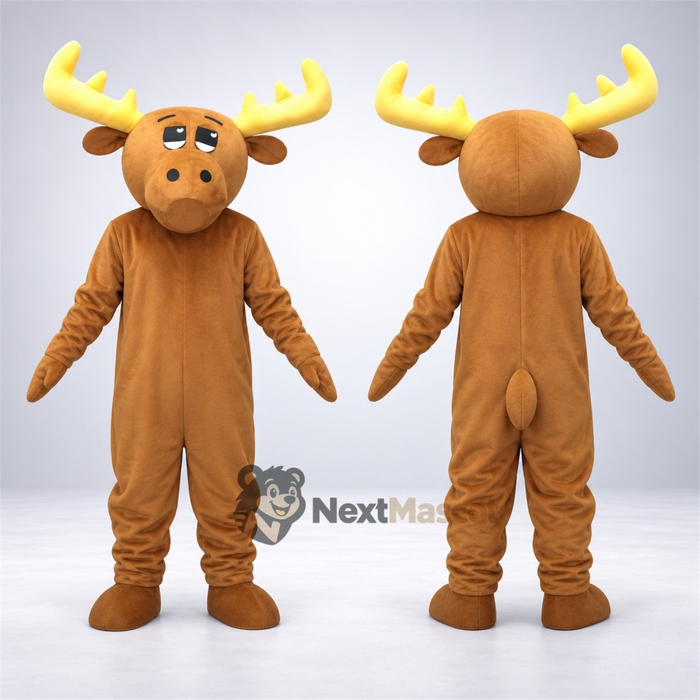 Moose Mascot Costume - Brown for Festivals Moose Mascot Costume - Brown for Festivals