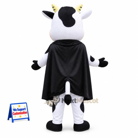 Cow Mascot Costume - Black Cape Cow Mascot Costume - Black Cape
