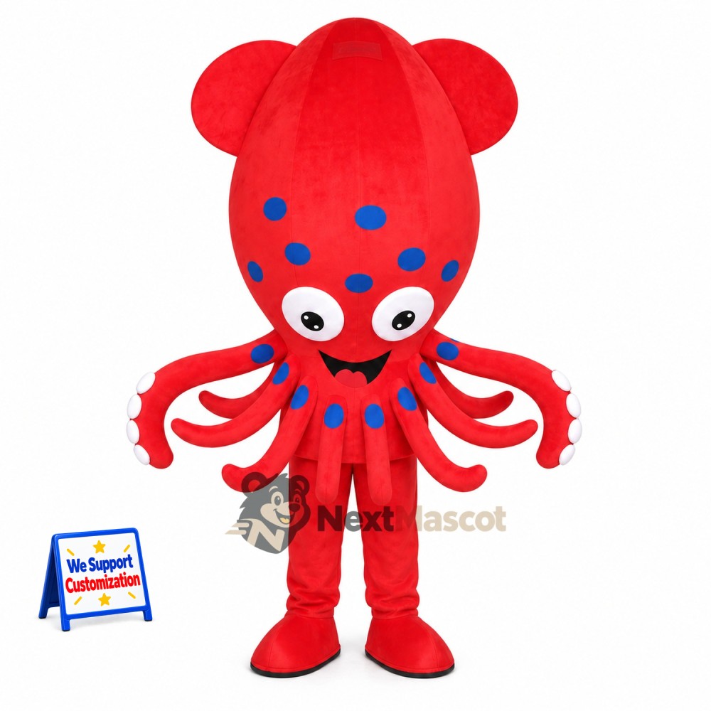 Squid Mascot Costume - Red