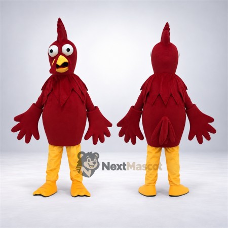 Rooster Mascot Costume - Red for Festivals Rooster Mascot Costume - Red for Festivals