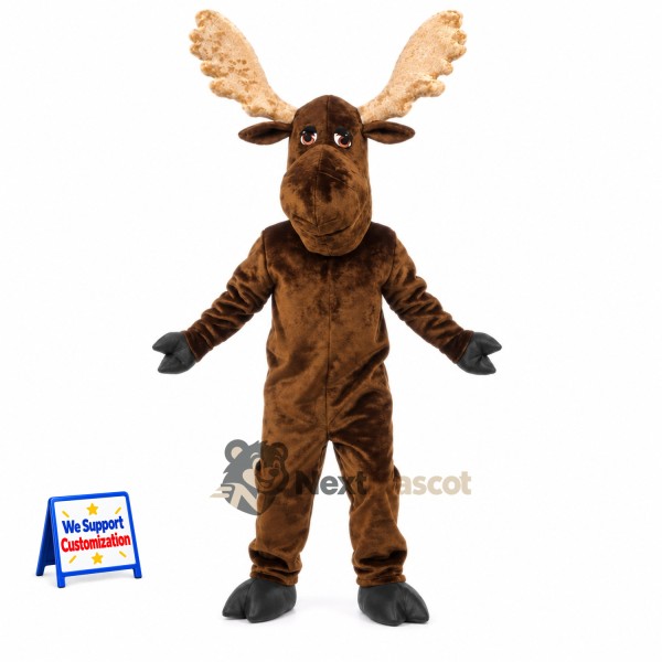Moose Mascot Costume - Brown for Birthday Parties