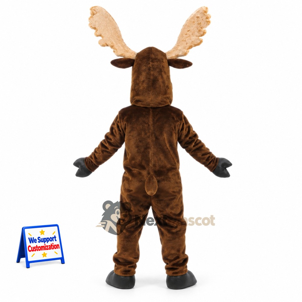 Moose Mascot Costume - Brown for Birthday Parties Moose Mascot Costume - Brown for Birthday Parties