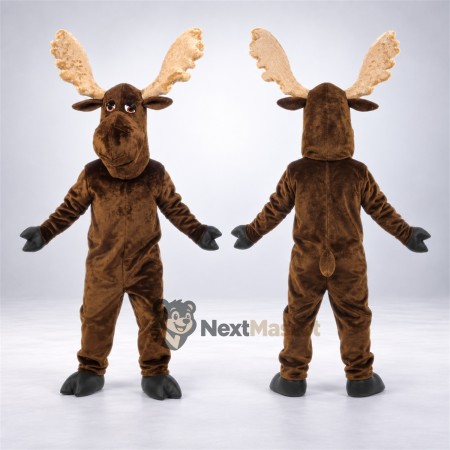 Moose Mascot Costume - Brown for Birthday Parties Moose Mascot Costume - Brown for Birthday Parties